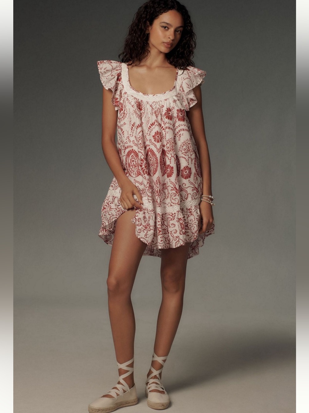 Anthropologie Maeve flutter sleeve dress